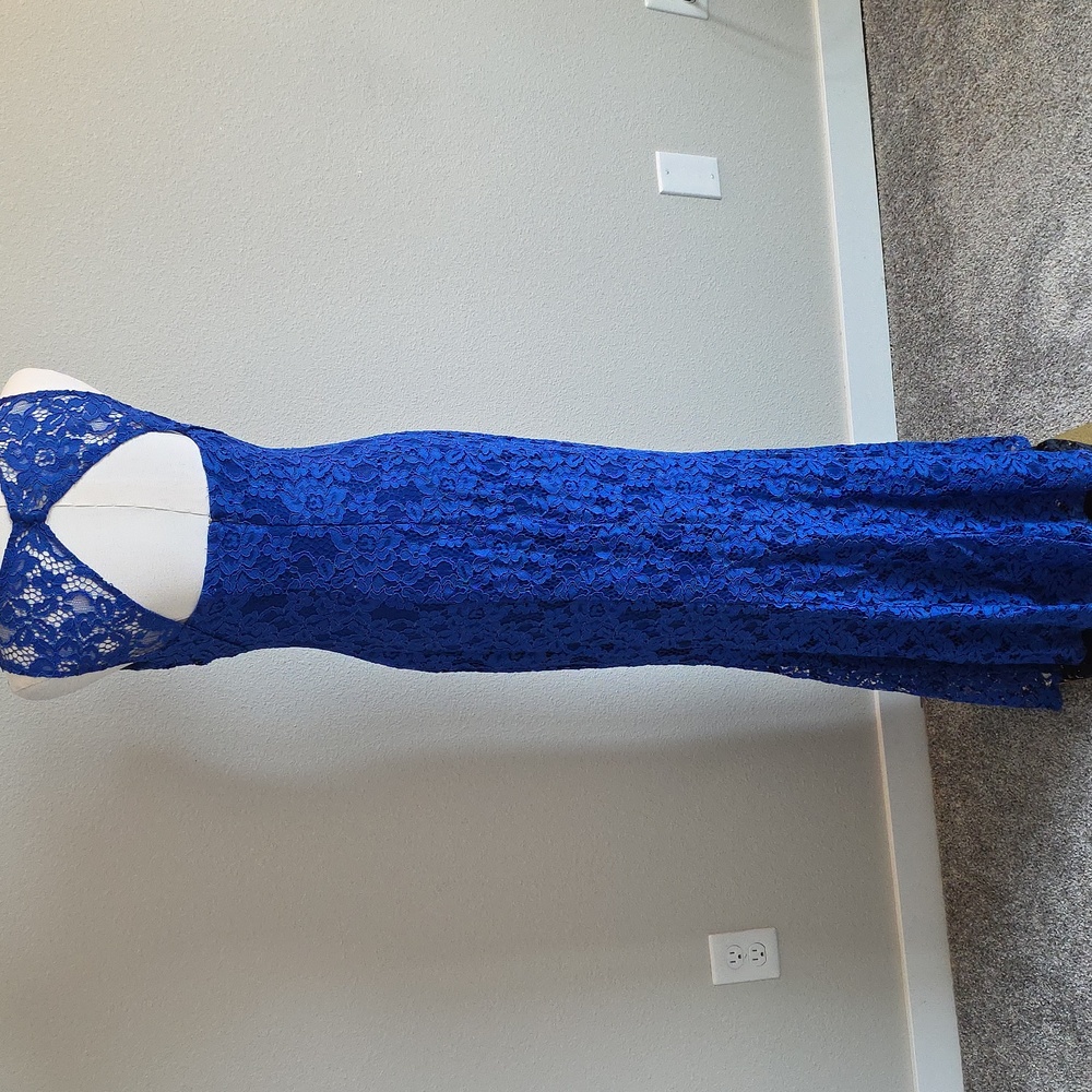 Ralph Lauren Blue Lace Maxi Dress - Picture 5 of 6